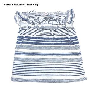 LuLaRoe Blue and White Striped Blouse